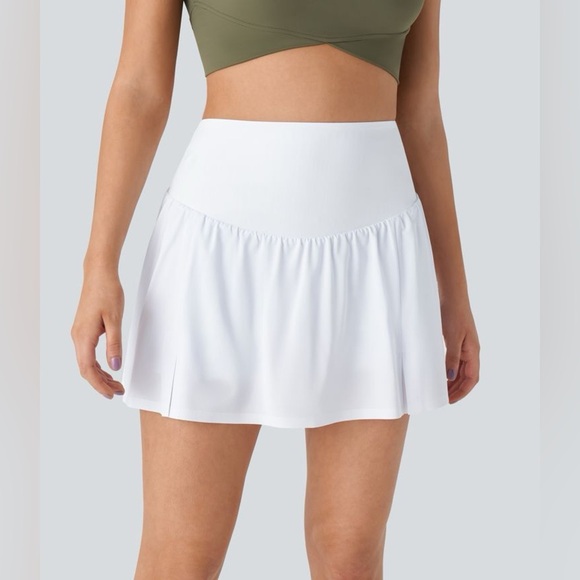 Halara White Breezeful High Waisted Quick Dry Mini Tennis Skort Skirt Size Small - Picture 1 of 10